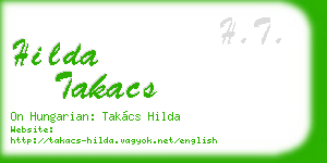 hilda takacs business card